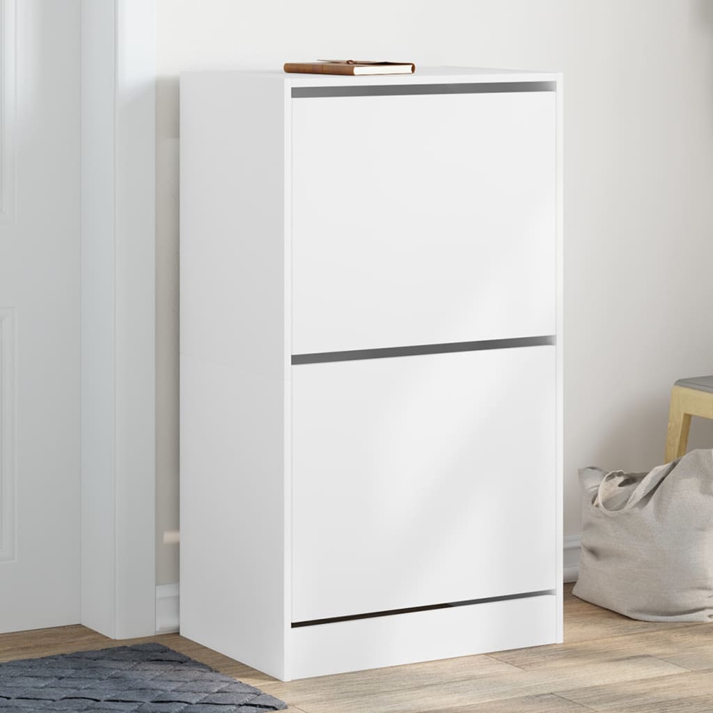 Schuhschrank 60X34X63,5 Cm Holzwerkstoff Weiß