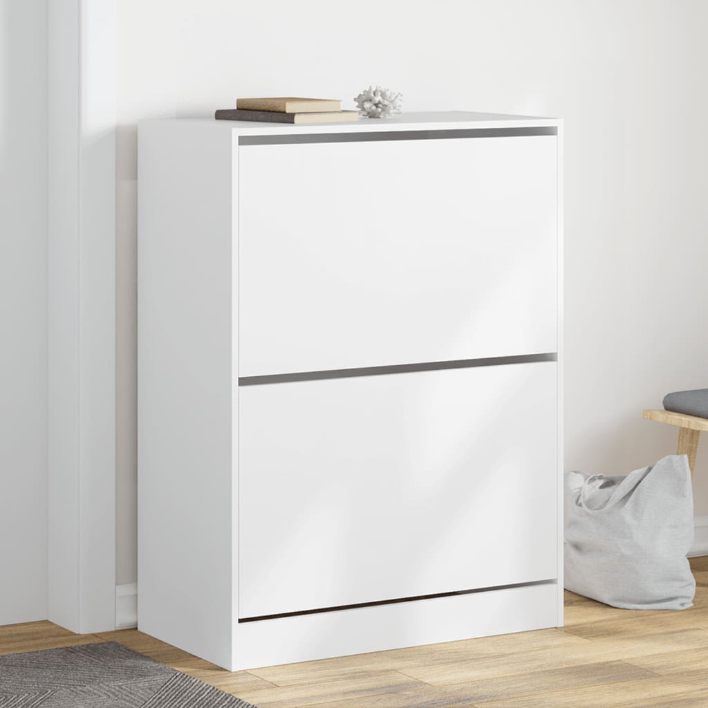 Schuhschrank 60X34X63,5 Cm Holzwerkstoff Weiß