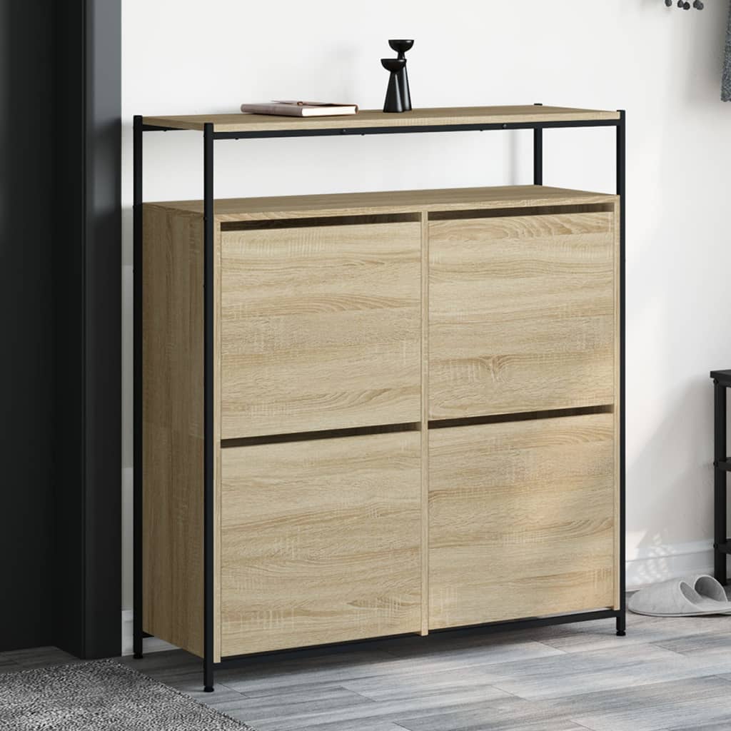 Schuhschrank Sonoma-Eiche 75X34X112 Cm Holzwerkstoff Sonoma Eiche