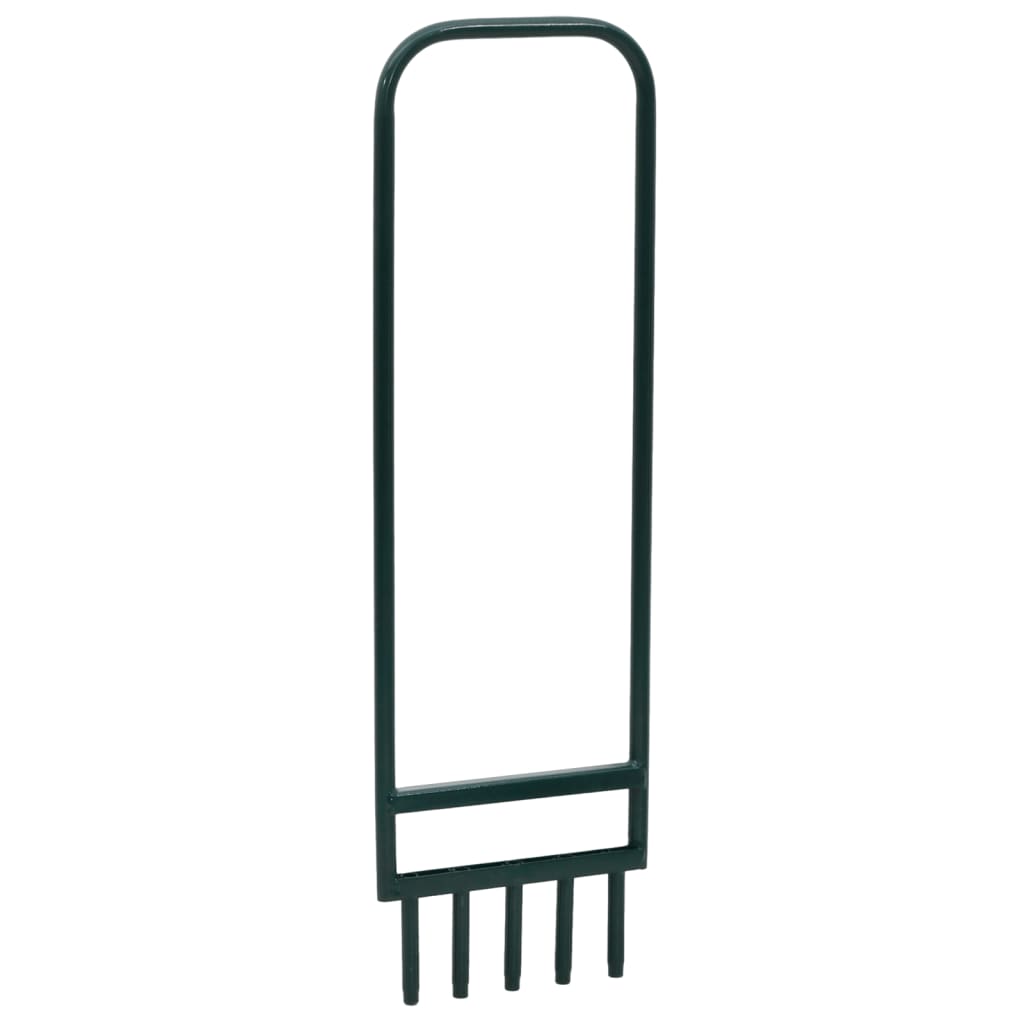 Rasenlüfter Mit 5 Hohlzinken Grün Pulverbeschichteter Stahl