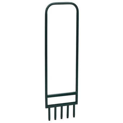 Rasenlüfter Mit 5 Hohlzinken Grün Pulverbeschichteter Stahl