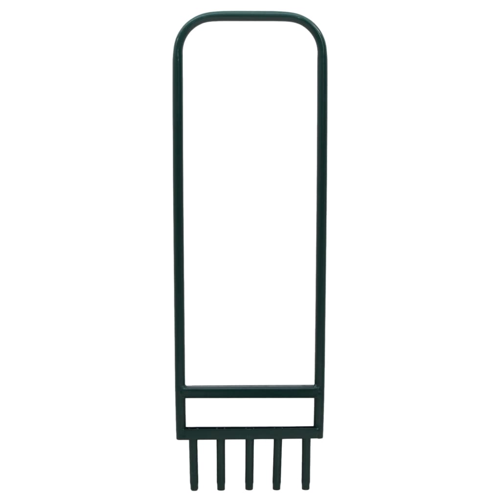 Rasenlüfter Mit 5 Hohlzinken Grün Pulverbeschichteter Stahl