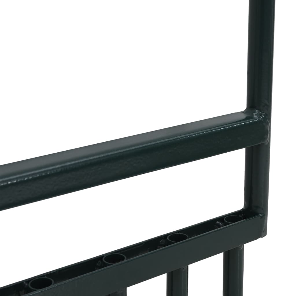 Rasenlüfter Mit 5 Hohlzinken Grün Pulverbeschichteter Stahl