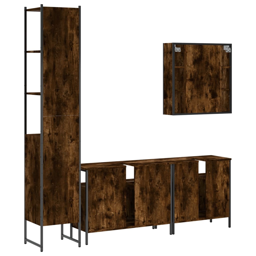4-Tlg. Badmöbel-Set Holzwerkstoff