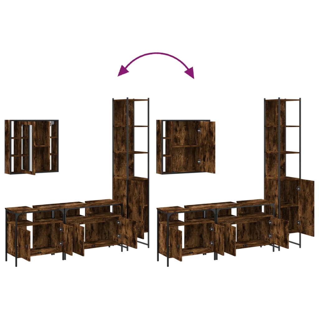 4-Tlg. Badmöbel-Set Holzwerkstoff