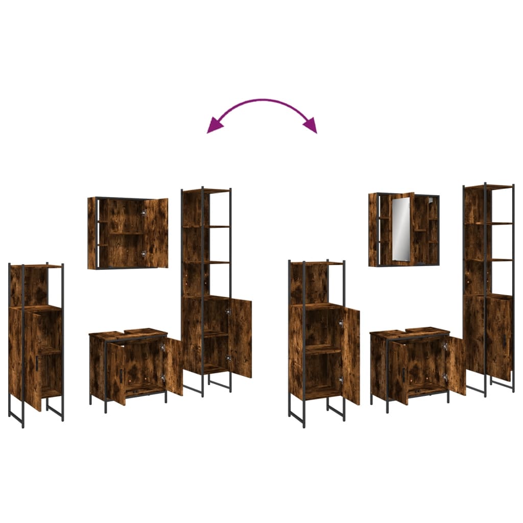 4-Tlg. Badmöbel-Set Holzwerkstoff