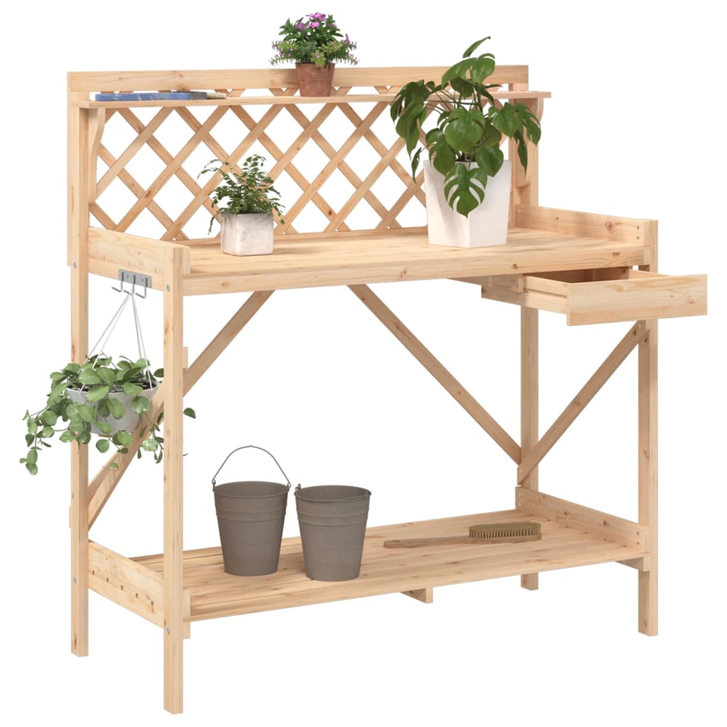 Pflanztisch Mit Rankgitter Massivholz Tanne