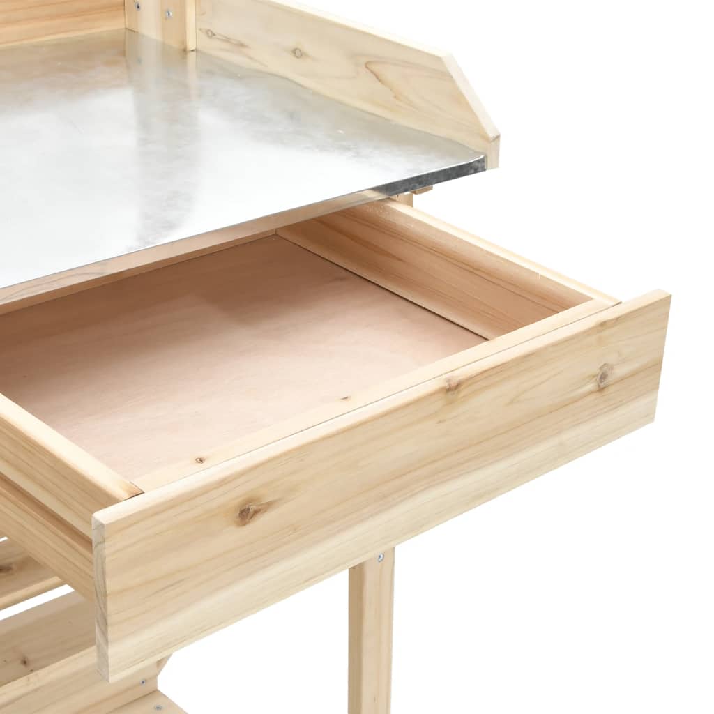 Pflanztisch Mit Ablagen Massivholz Tanne