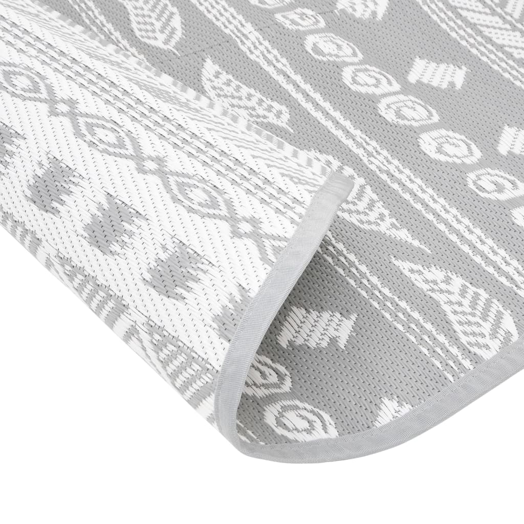 Outdoor-Teppich Arakil Grau Ø160 Cm Pp Graues Muster