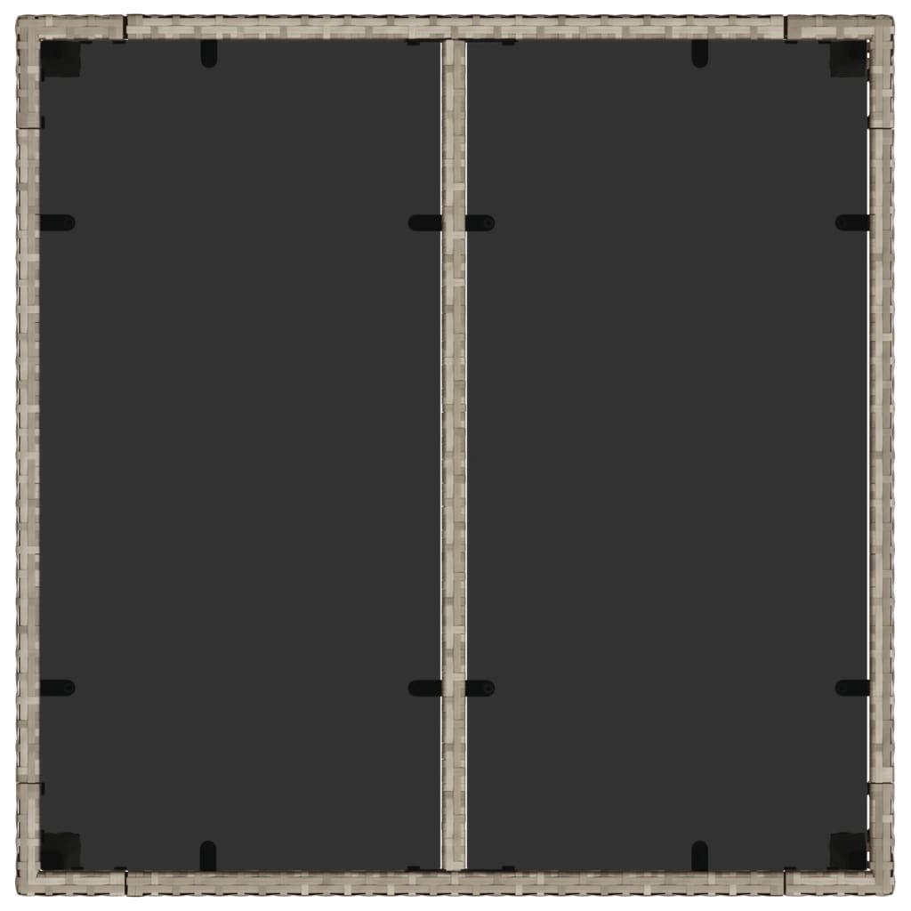 Gartentisch Mit Glasplatte 90X90X75 Cm Poly Rattan