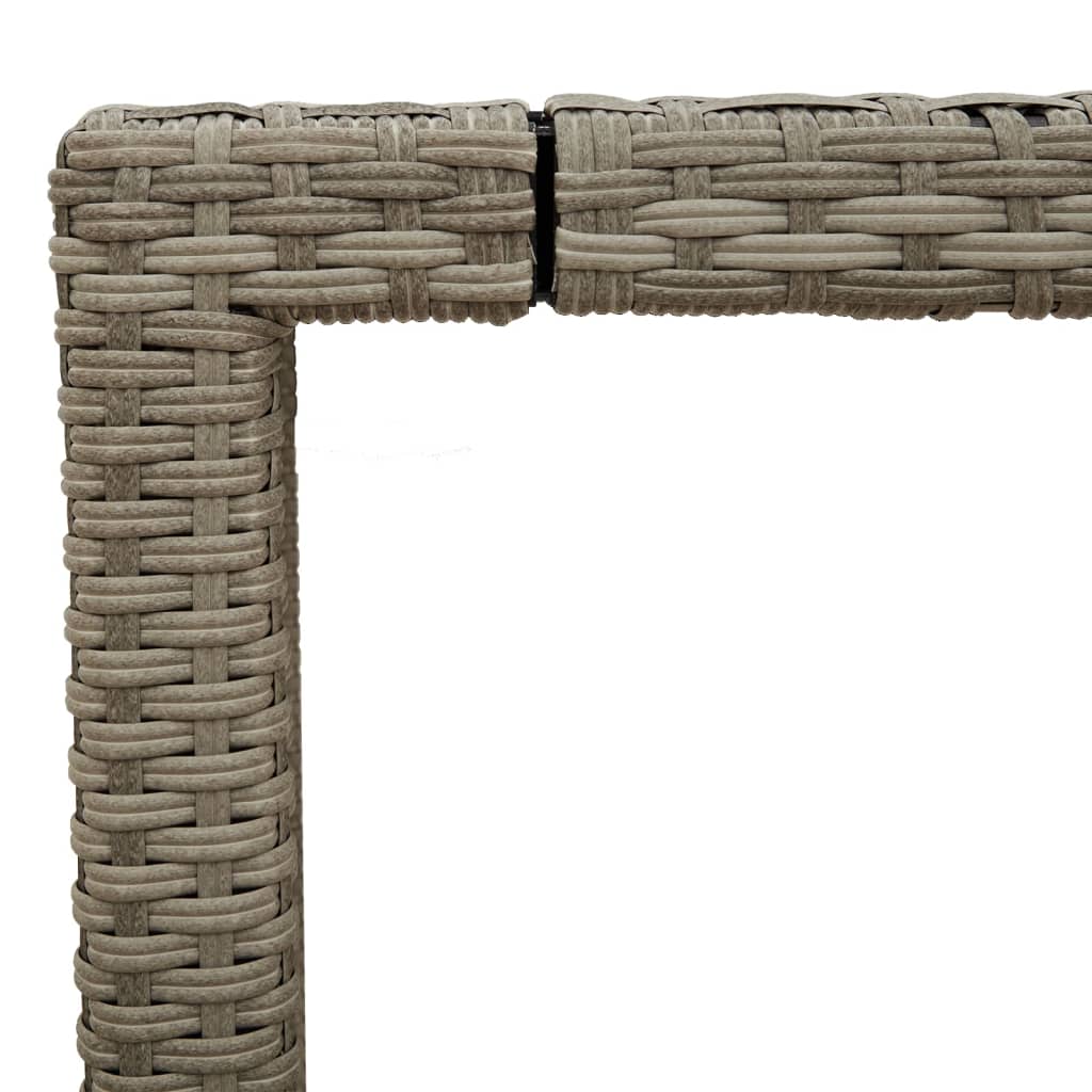 Gartentisch Mit Glasplatte 90X90X75 Cm Poly Rattan