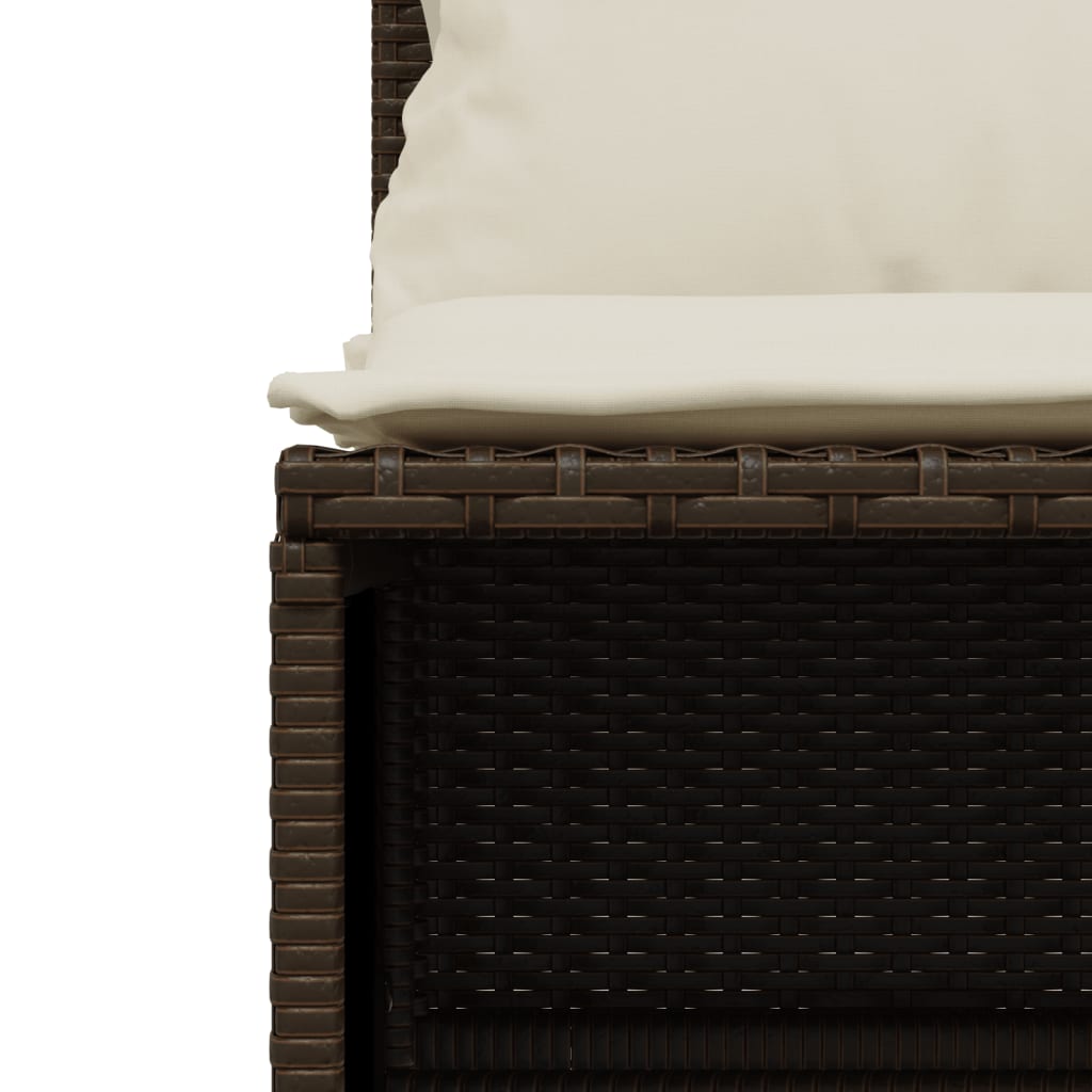4-Tlg. Garten-Sofagarnitur Mit Kissen Poly Rattan