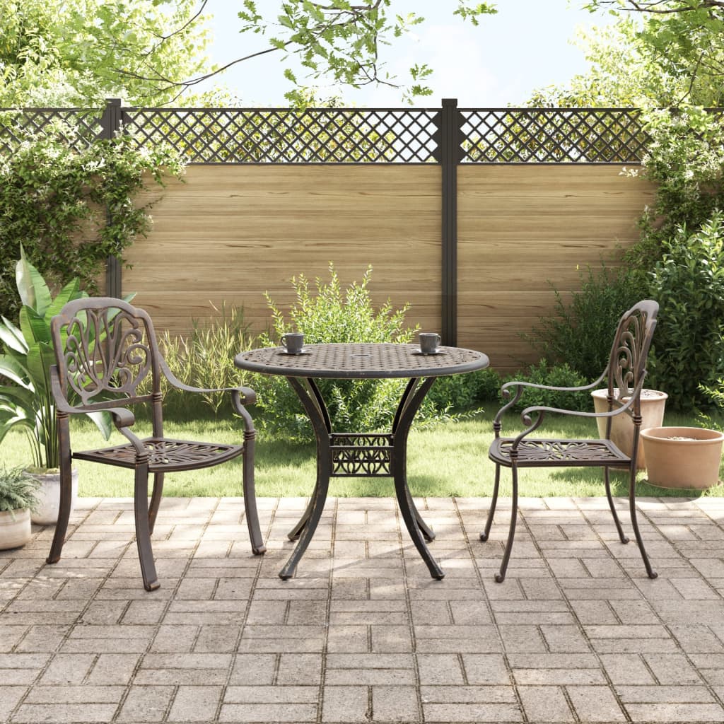 3-Tlg. Bistro-Set Aluminiumguss