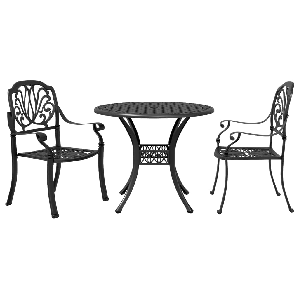 3-Tlg. Bistro-Set Aluminiumguss