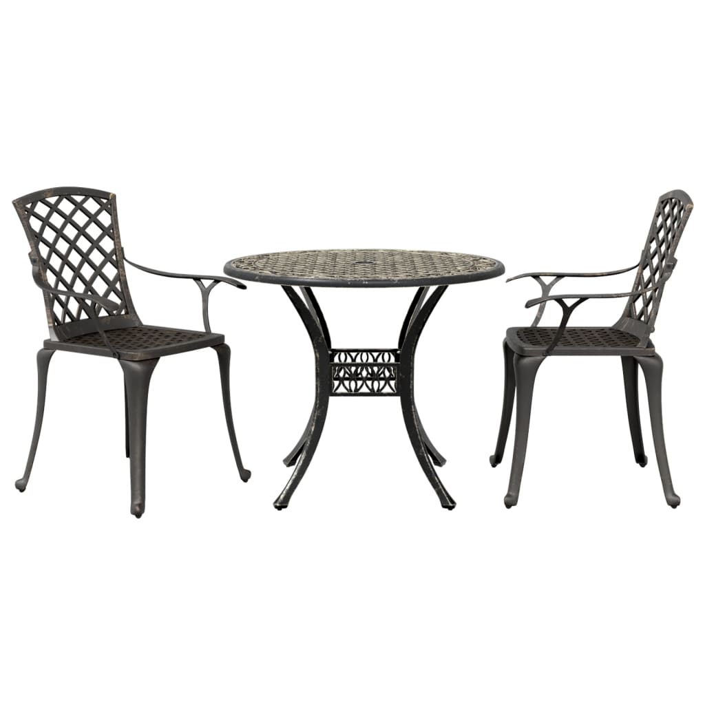 3-Tlg. Bistro-Set Aluminiumguss