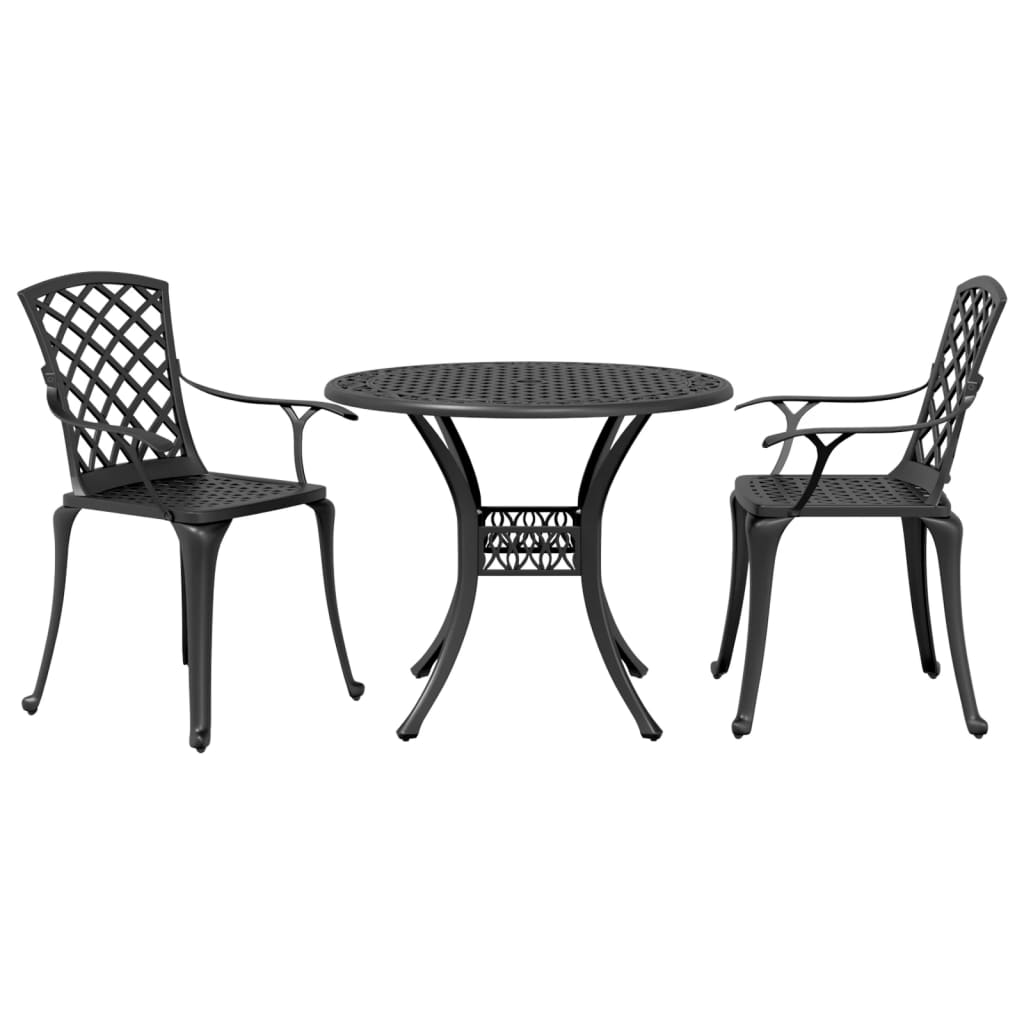 3-Tlg. Bistro-Set Aluminiumguss