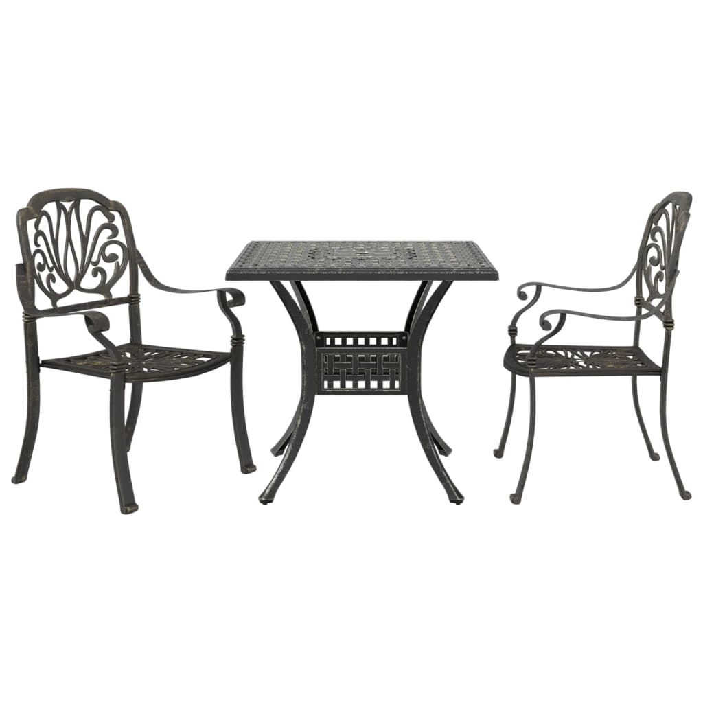 3-Tlg. Bistro-Set Aluminiumguss