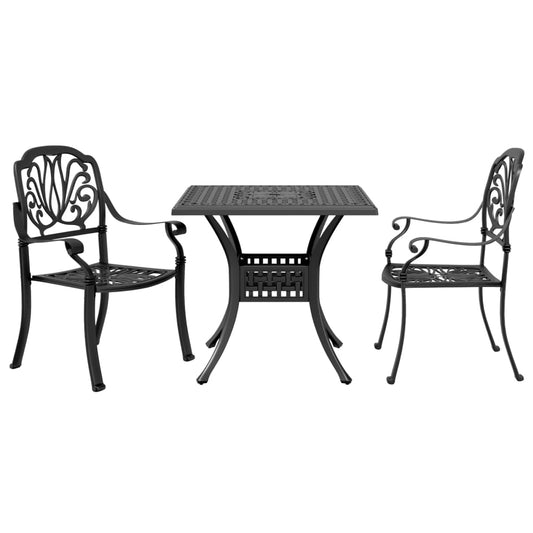 3-Tlg. Bistro-Set Aluminiumguss