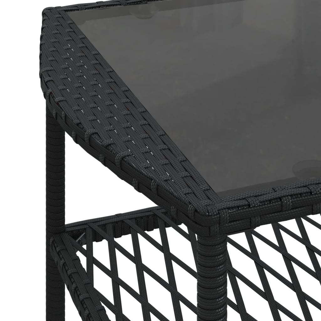 4-Tlg. Garten-Sofagarnitur Mit Kissen Schwarz Poly Rattan