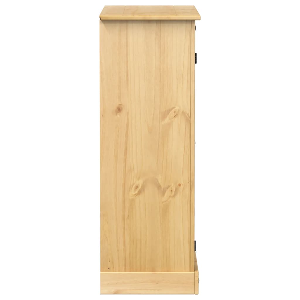 Schuhschrank Corona 86X38,5X108 Cm Massivholz Kiefer Honigwachs