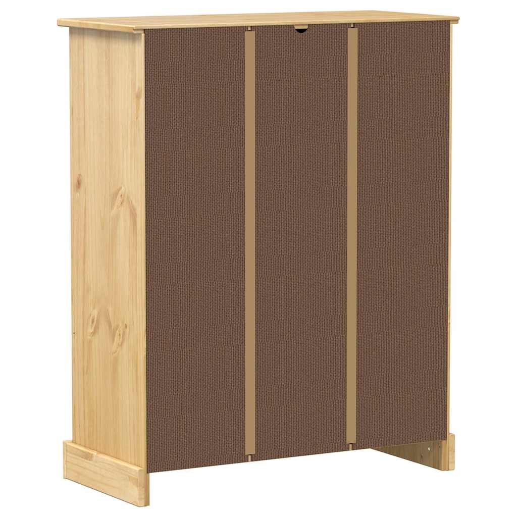 Schuhschrank Corona 86X38,5X108 Cm Massivholz Kiefer Honigwachs