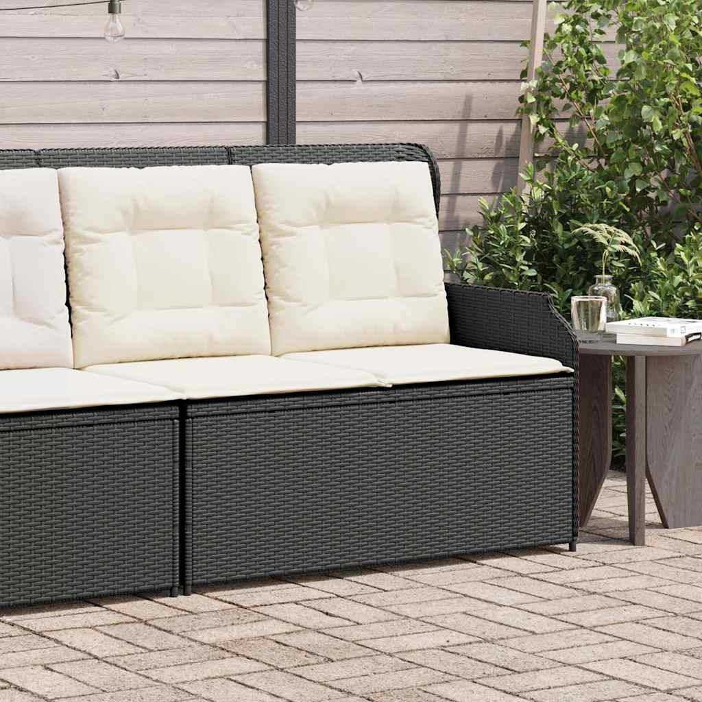 Gartensessel Mit Kissen 2 Stk. Verstellbar Poly Rattan