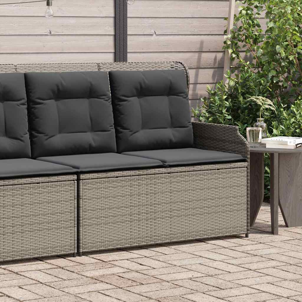 Gartensessel Mit Kissen 2 Stk. Verstellbar Poly Rattan
