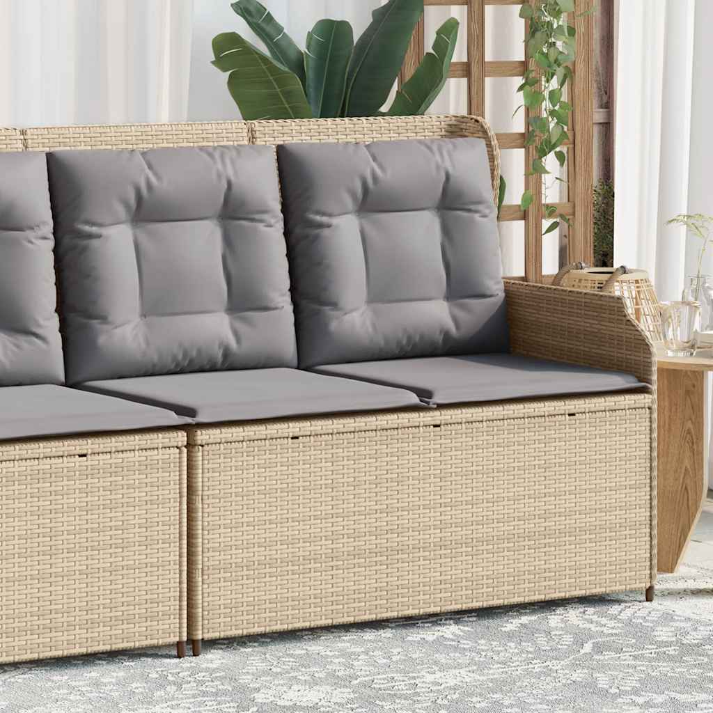 Gartensessel Mit Kissen 2 Stk. Verstellbar Poly Rattan