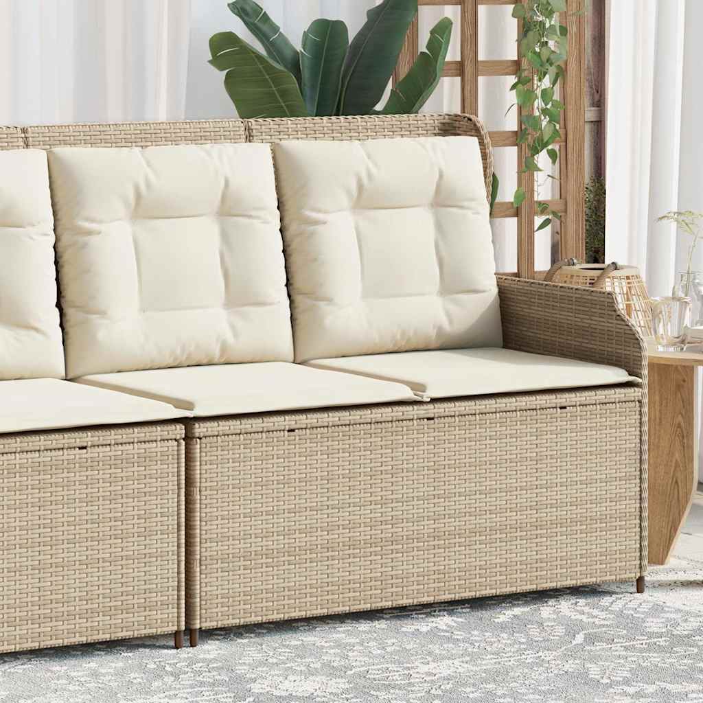 Gartensessel Mit Kissen 2 Stk. Verstellbar Poly Rattan