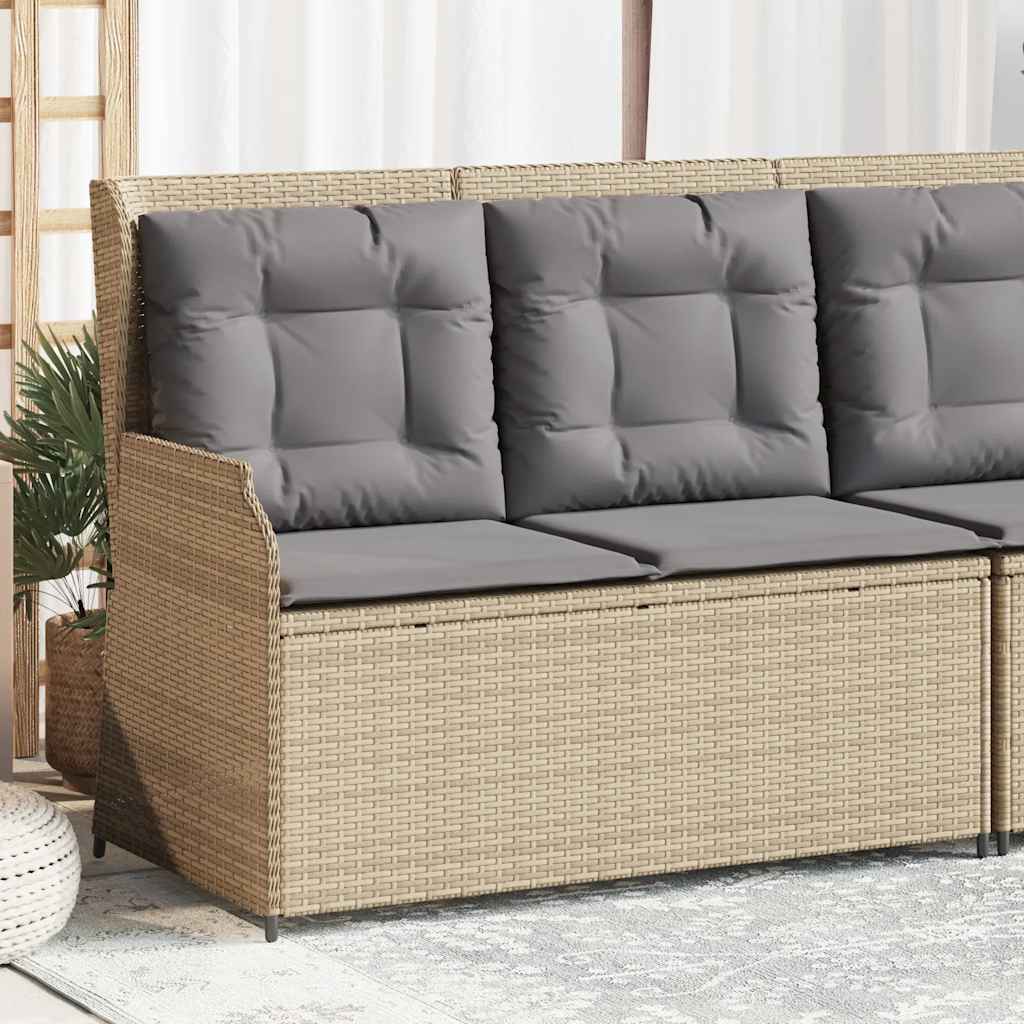 Gartensessel Mit Kissen 2 Stk. Verstellbar Poly Rattan