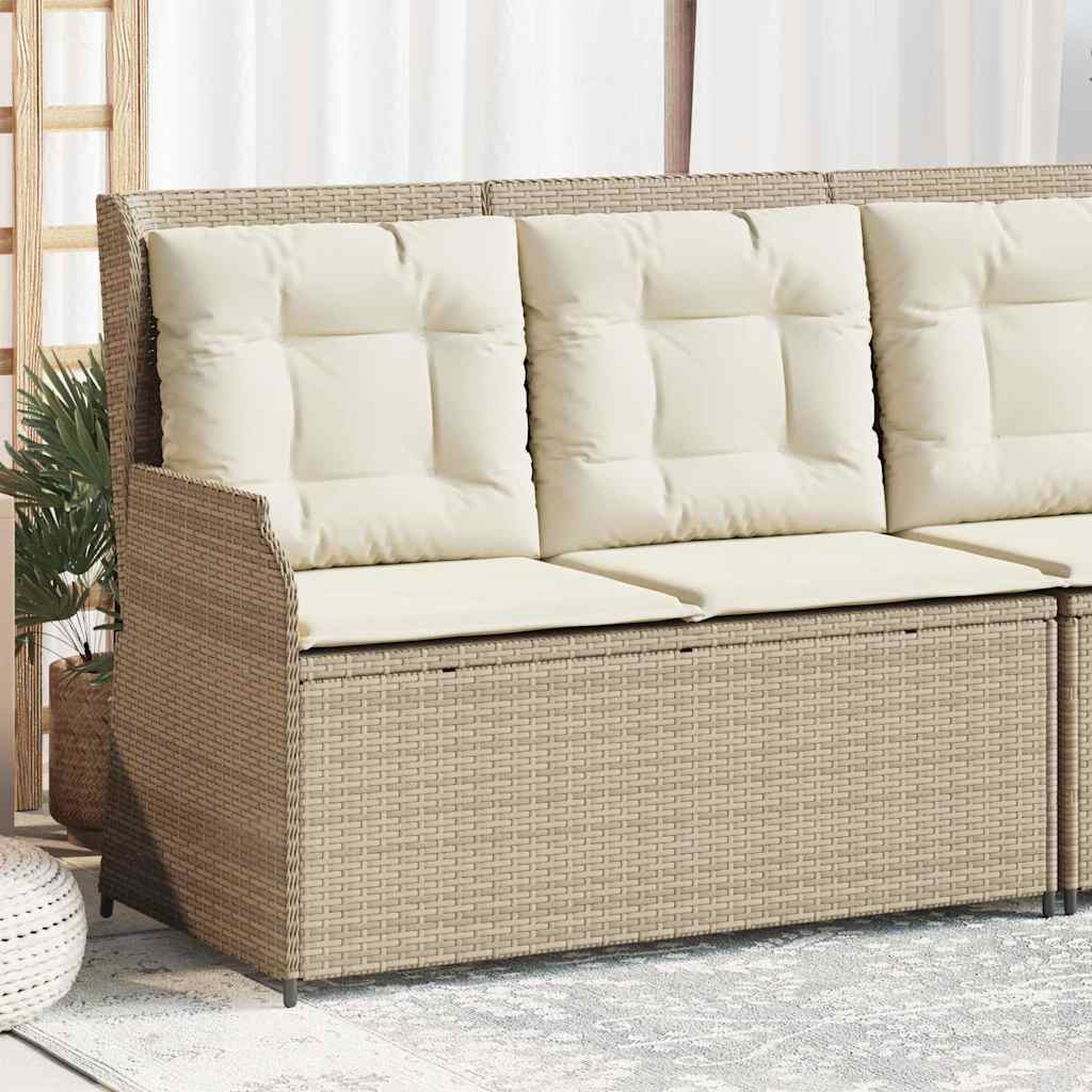 Gartensessel Mit Kissen 2 Stk. Verstellbar Poly Rattan