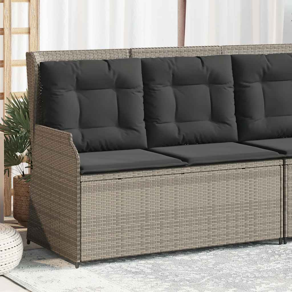 Gartensessel Mit Kissen 2 Stk. Verstellbar Poly Rattan