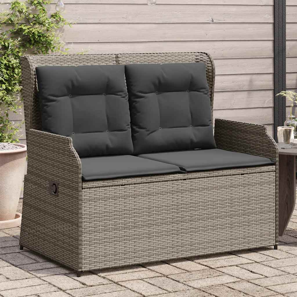 Gartensessel Mit Kissen 2 Stk. Verstellbar Poly Rattan