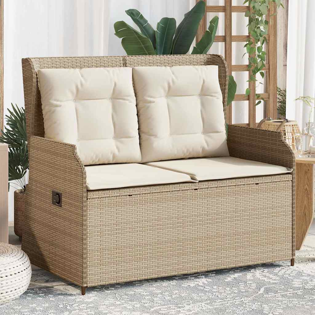 Gartensessel Mit Kissen 2 Stk. Verstellbar Poly Rattan