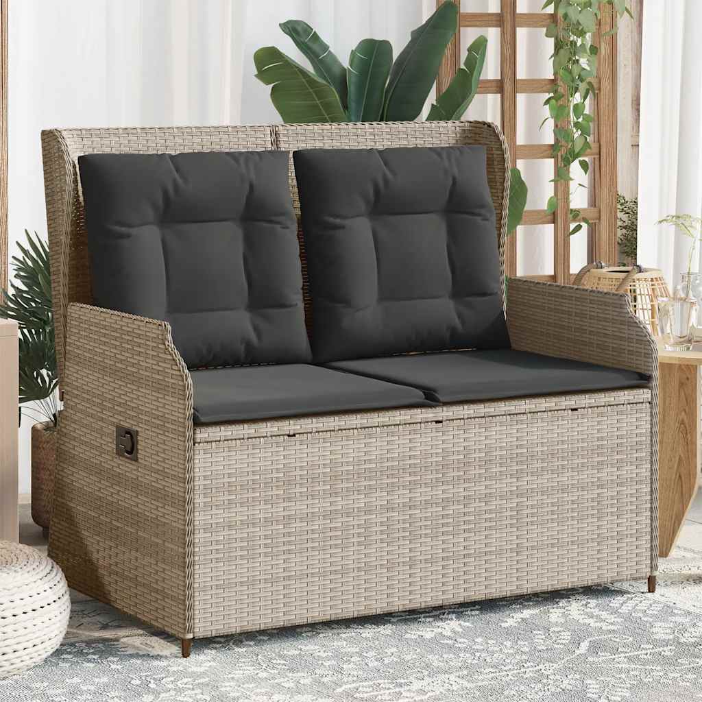 Gartensessel Mit Kissen 2 Stk. Verstellbar Poly Rattan