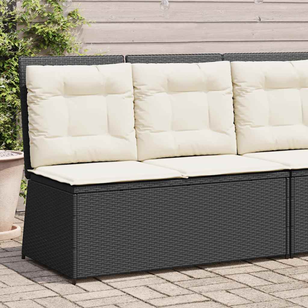 Gartensessel Mit Kissen 2 Stk. Verstellbar Poly Rattan