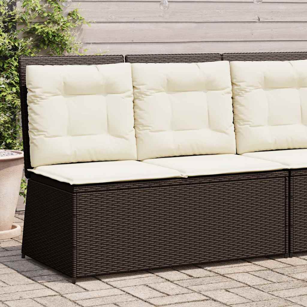 Gartensessel Mit Kissen 2 Stk. Verstellbar Poly Rattan