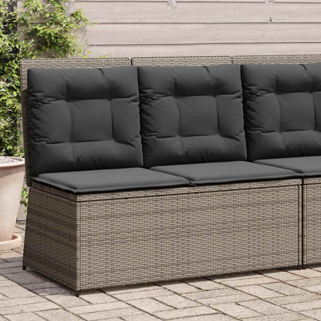 Gartensessel Mit Kissen 2 Stk. Verstellbar Poly Rattan