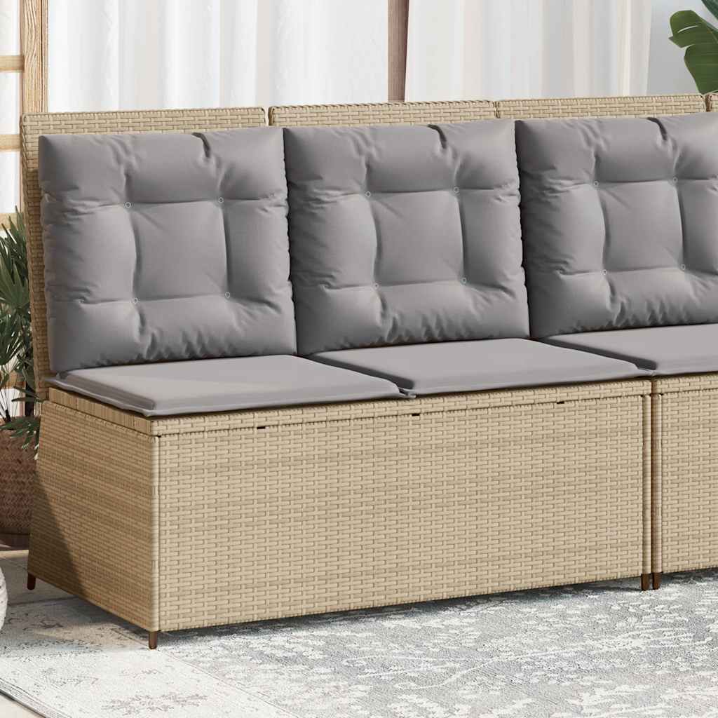 Gartensessel Mit Kissen 2 Stk. Verstellbar Poly Rattan