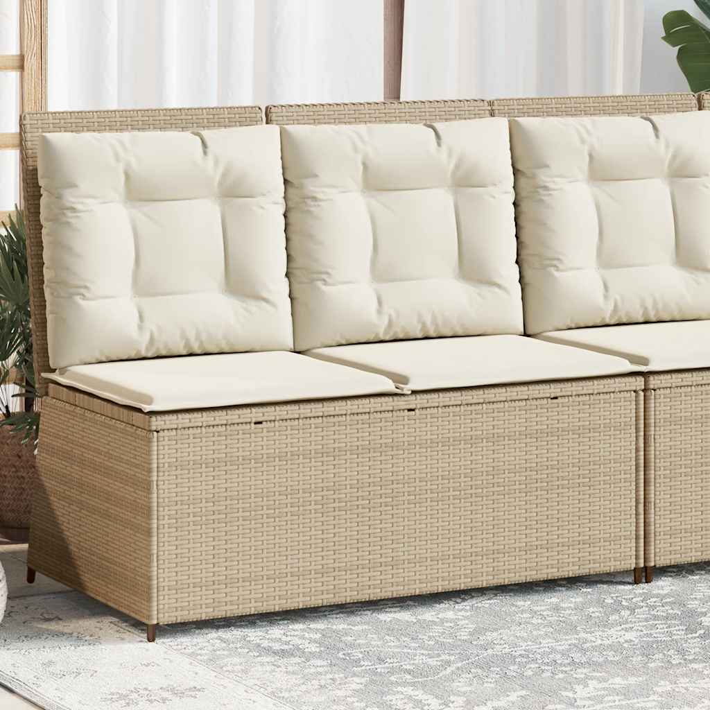 Gartensessel Mit Kissen 2 Stk. Verstellbar Poly Rattan