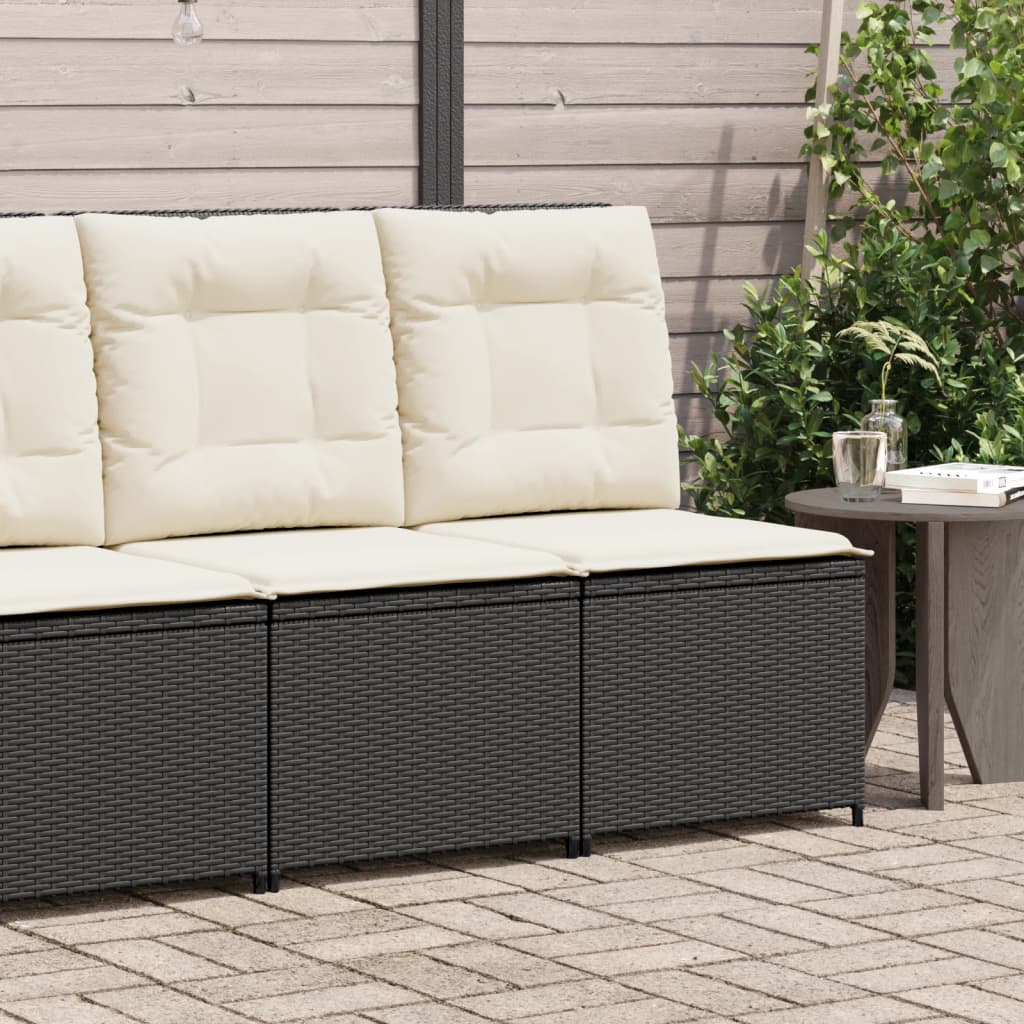 Gartensessel Mit Kissen 2 Stk. Verstellbar Poly Rattan