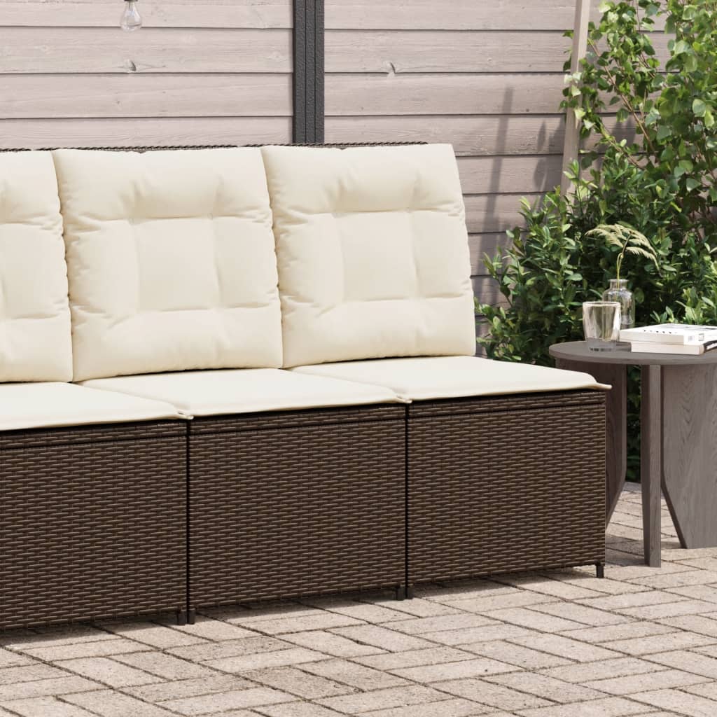 Gartensessel Mit Kissen 2 Stk. Verstellbar Poly Rattan