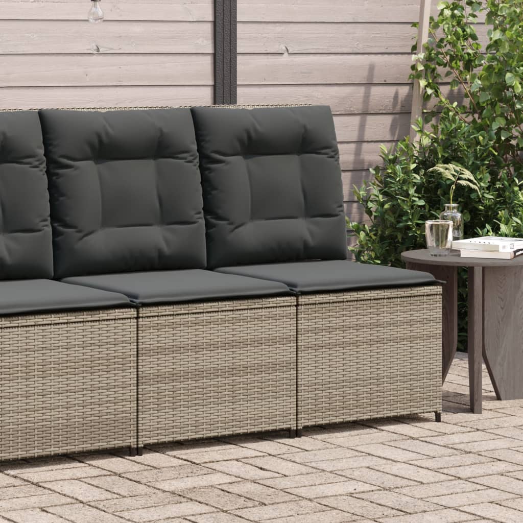 Gartensessel Mit Kissen 2 Stk. Verstellbar Poly Rattan