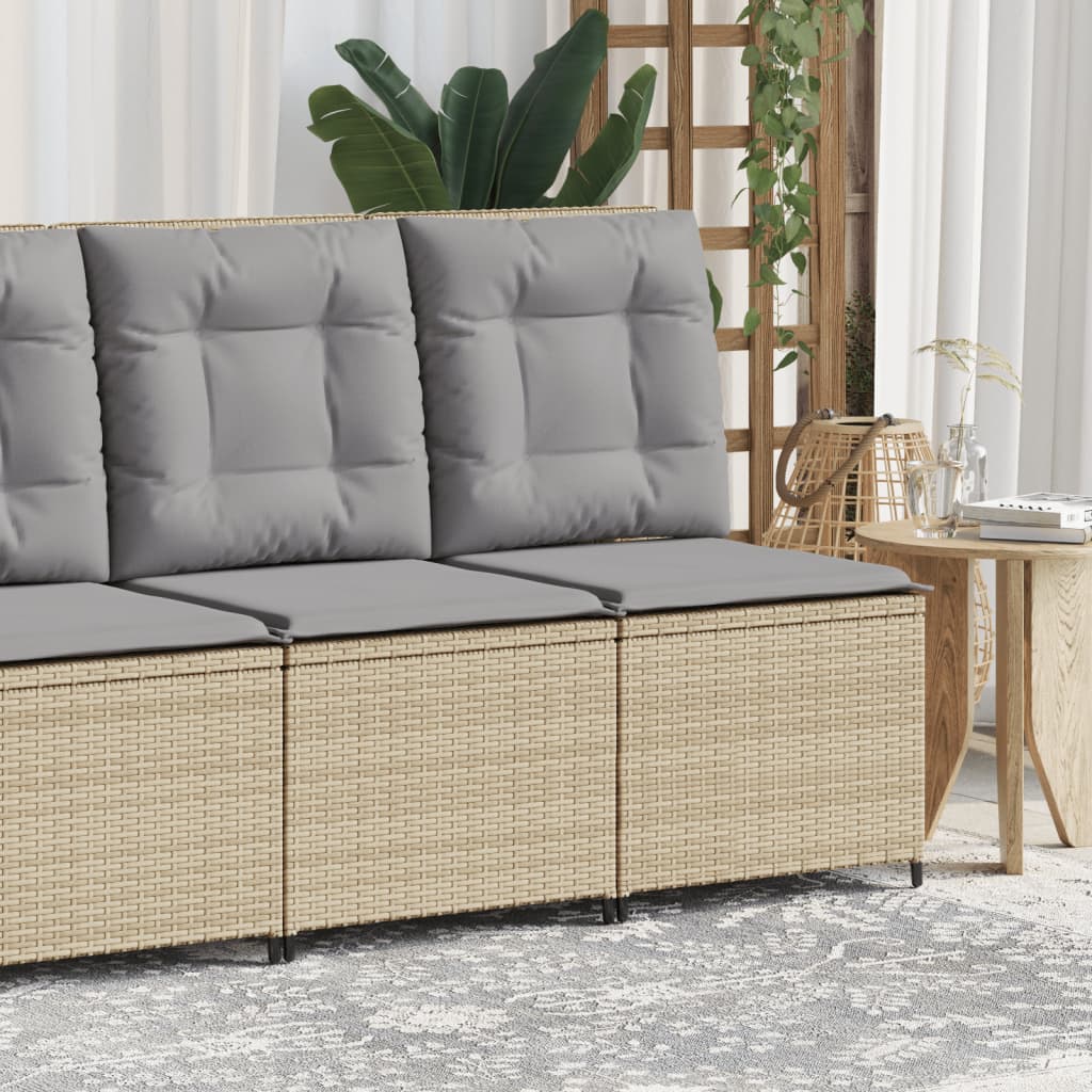 Gartensessel Mit Kissen 2 Stk. Verstellbar Poly Rattan