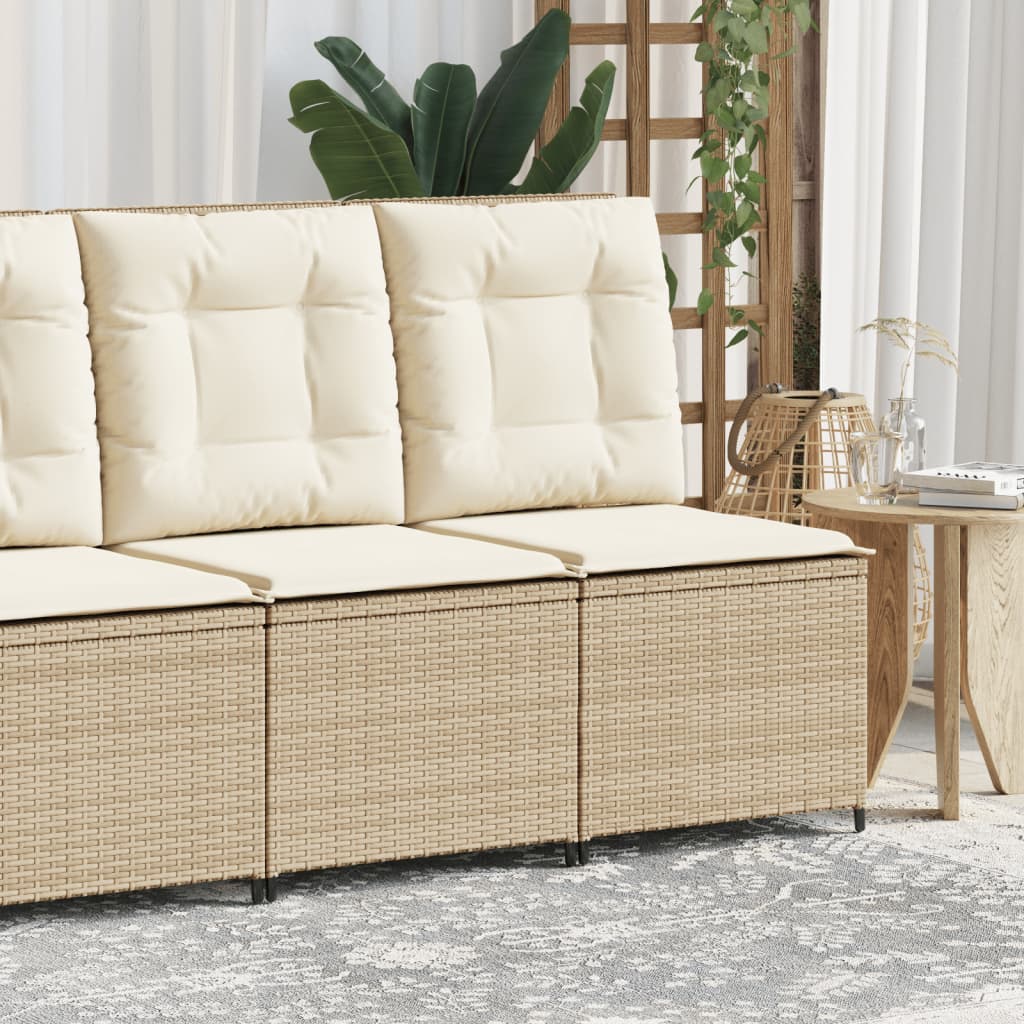 Gartensessel Mit Kissen 2 Stk. Verstellbar Poly Rattan