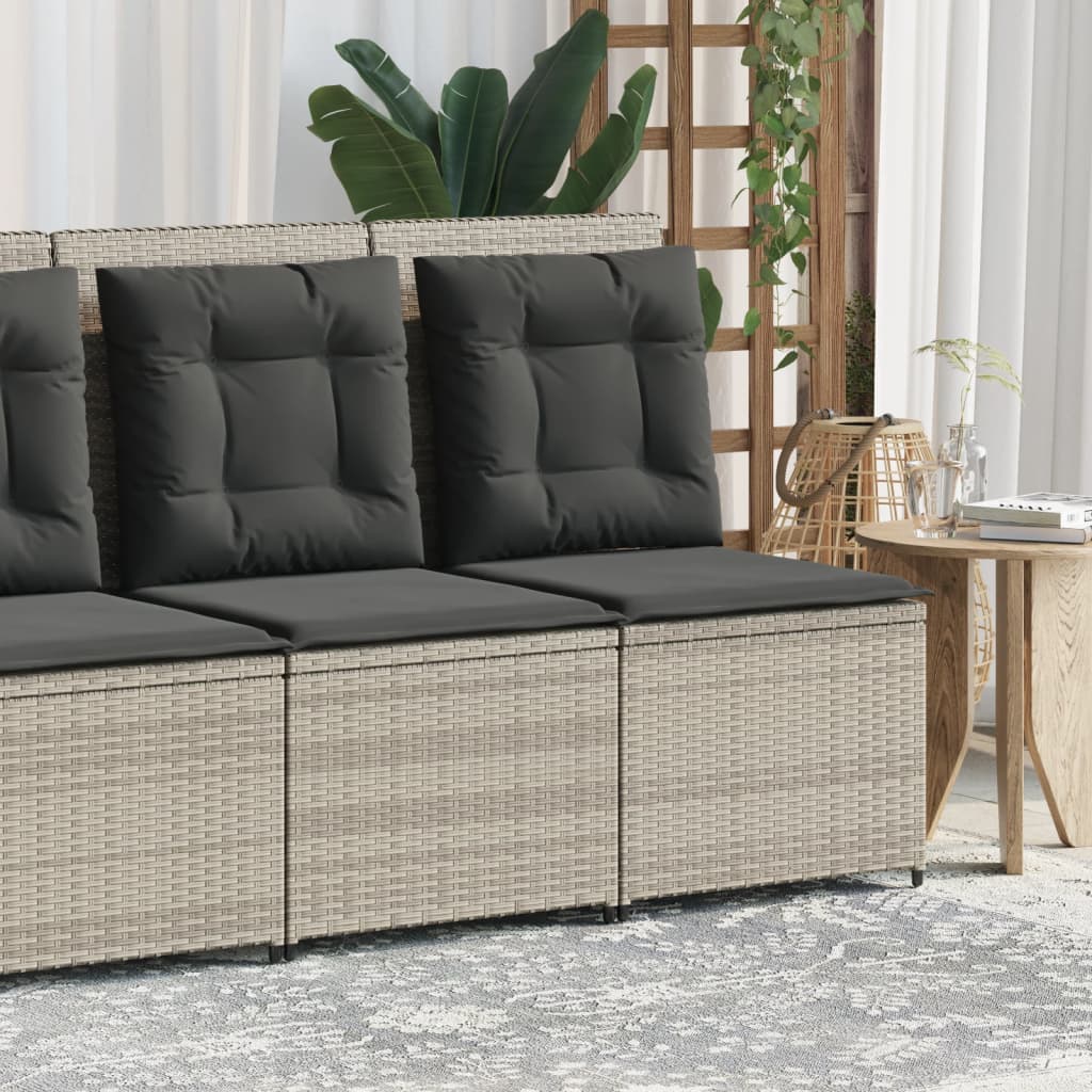 Gartensessel Mit Kissen 2 Stk. Verstellbar Poly Rattan