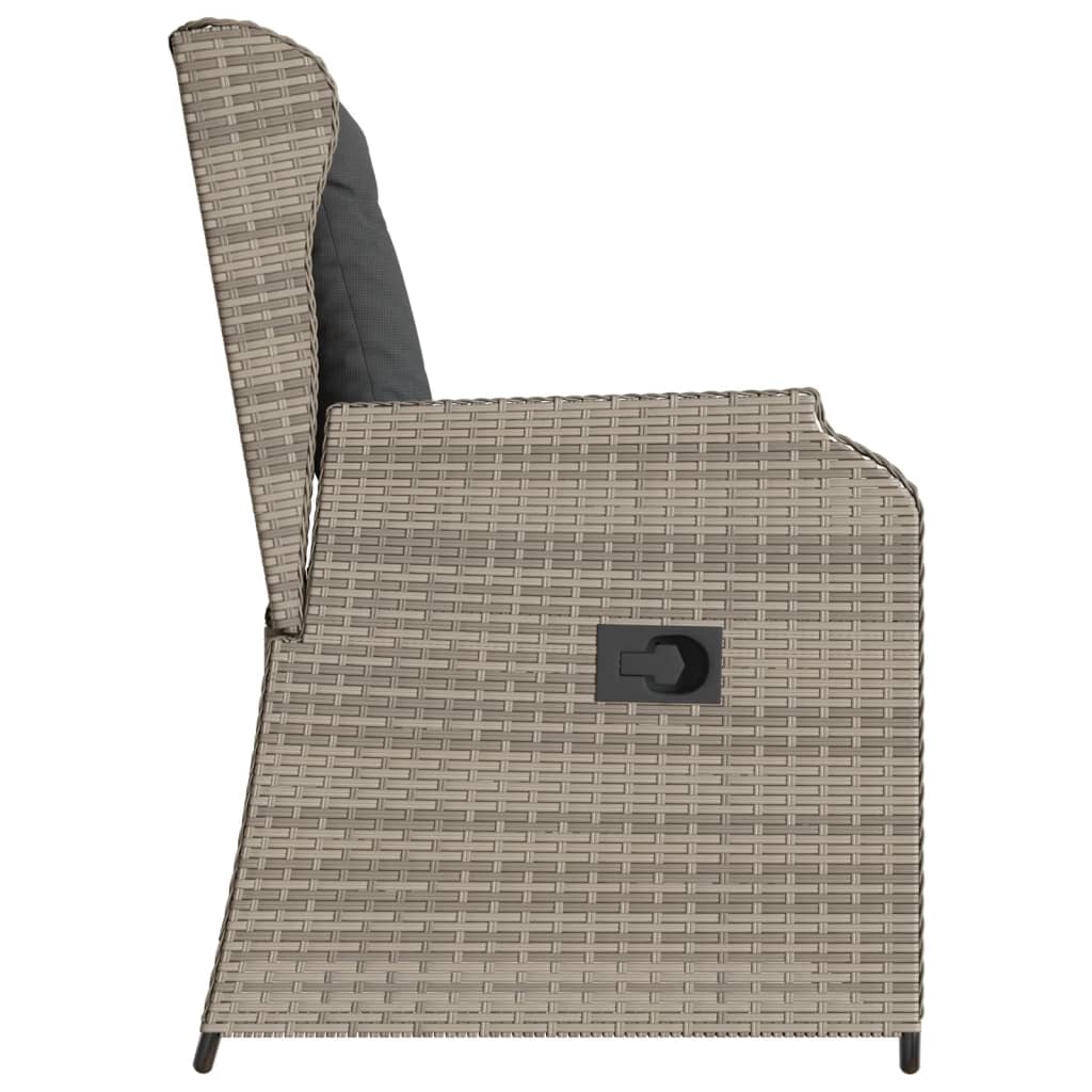 Gartensessel Mit Kissen 2 Stk. Verstellbar Poly Rattan
