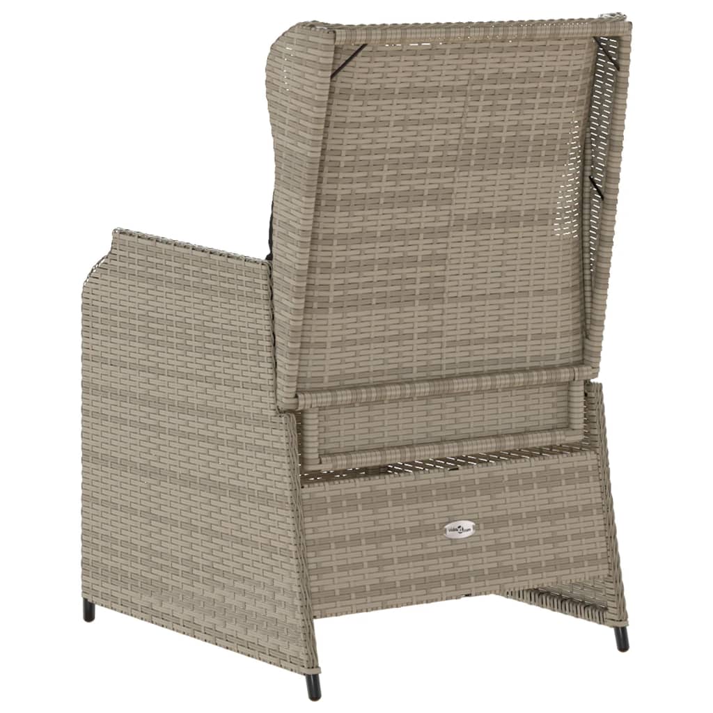 Gartensessel Mit Kissen 2 Stk. Verstellbar Poly Rattan