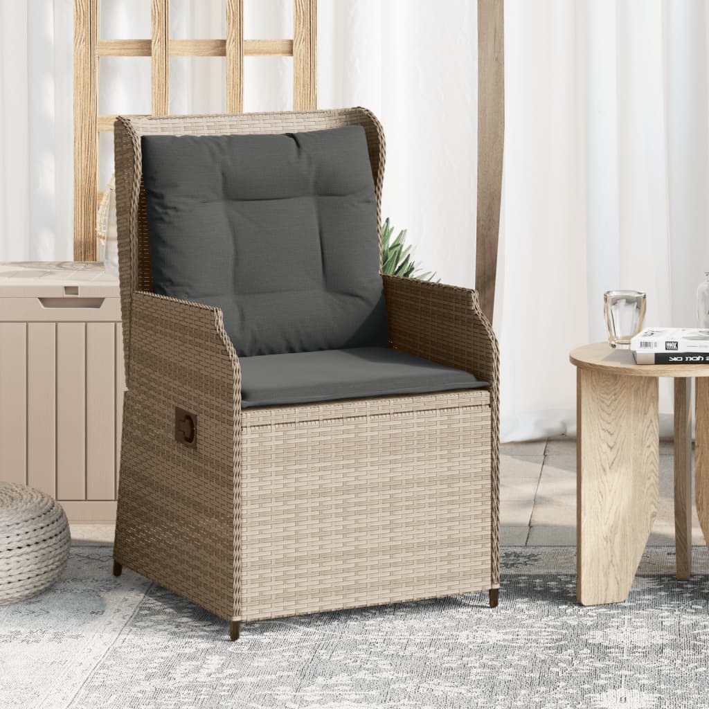 Gartensessel Mit Kissen 2 Stk. Verstellbar Poly Rattan