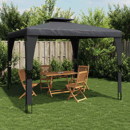 Pavillon Mit Doppeldach 3,98X2,98 M Stahl